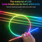 Car Hidden Acrylic LED Colorful Decorative Atmosphere Light Strip