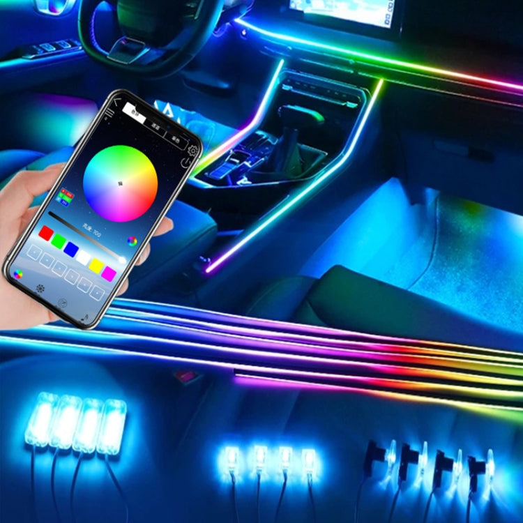 Car Hidden Acrylic LED Colorful Decorative Atmosphere Light Strip
