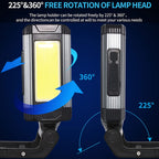E-SMARTER K011 USB Rechargeable Repair Light With Magnet COB Strong Light Flashlight