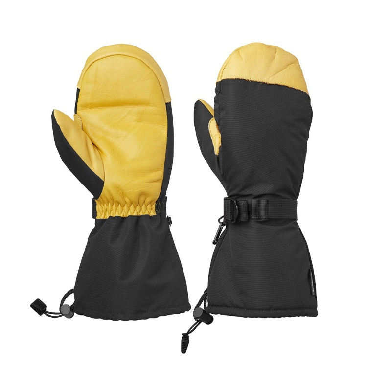 Winter Ski Snow Gloves for Men and Women Outdoor Sport Shovel Ski Gloves — Abalone Yellow