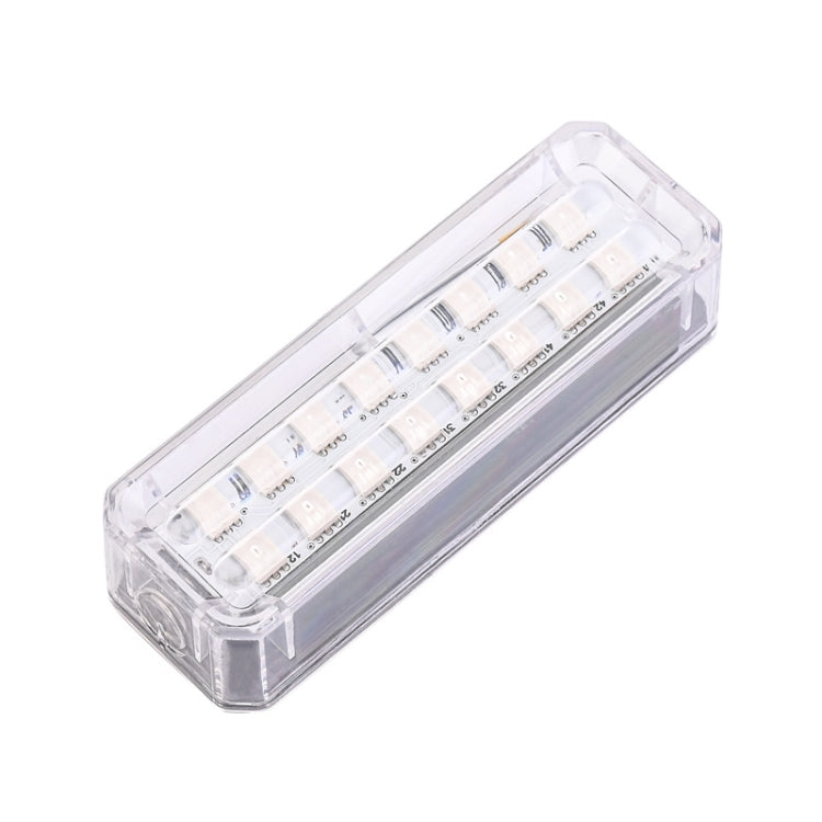 Solar Car Warning Double-Row Flashing Lights