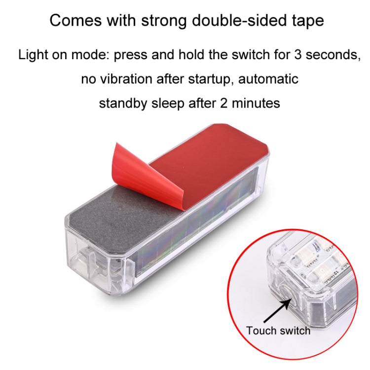 Solar Car Warning Double-Row Flashing Lights