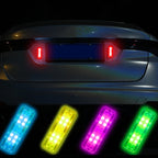 Solar Car Warning Double-Row Flashing Lights