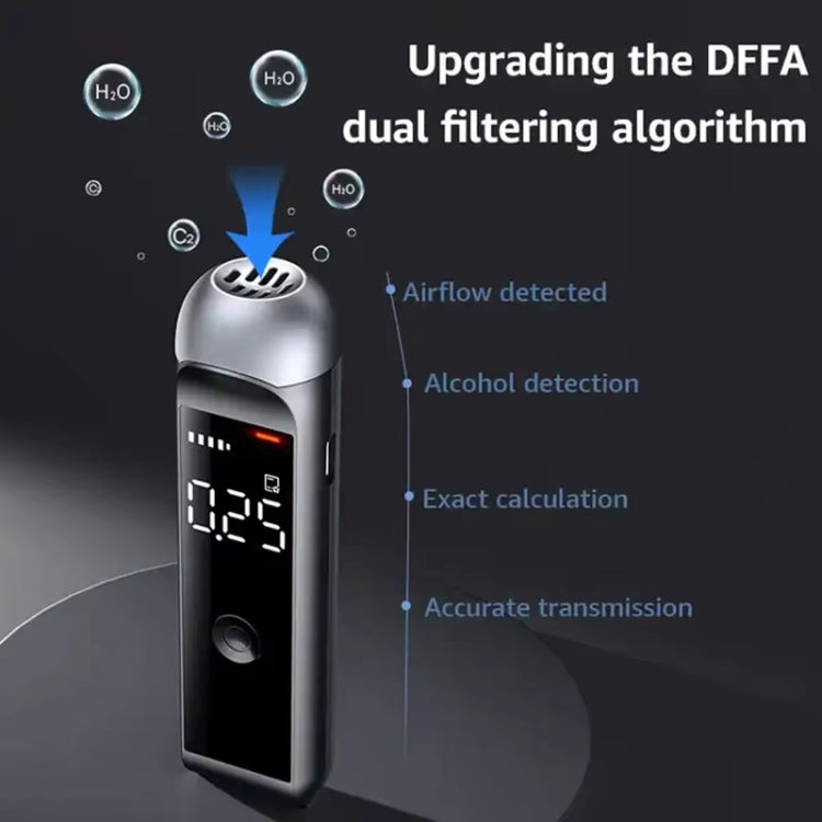 Portable Digital Alcohol Tester Breathalyzer Rechargeable Alcohol Test Tool