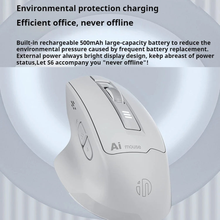 Inphic S6 Voice Mouse Wireless Bluetooth Dual-mode Charging Silent Smart Voice Controlled Typing AI Office Home Mouse