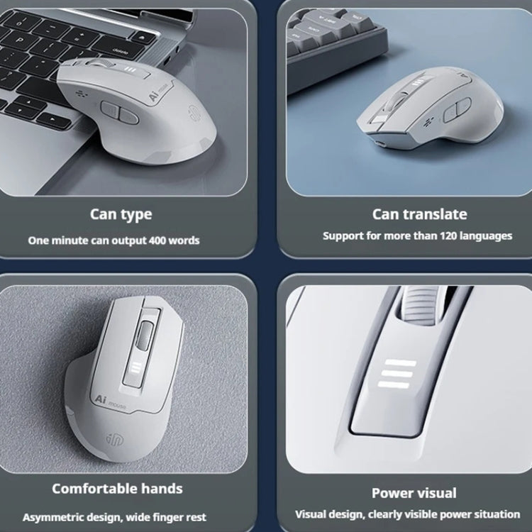 Inphic S6 Voice Mouse Wireless Bluetooth Dual-mode Charging Silent Smart Voice Controlled Typing AI Office Home Mouse