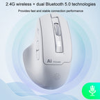 Inphic S6 Voice Mouse Wireless Bluetooth Dual-mode Charging Silent Smart Voice Controlled Typing AI Office Home Mouse