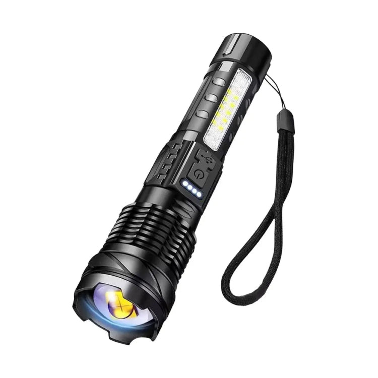 E-SMARTER A76 Telescopic Zoom COB Side Light Strong Light Torch — P50 Bulb