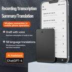 AI Voice Recorder App Control Supports 58 Languages Simultaneous Interpretation / Transcribe & Summarize