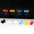10pcs /Set USB 2.0 Female Port Dust Plug Charging Port Silicone Cover