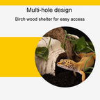 Aquarium Birch Shape Hiding House Reptiles Lizards Aquascape — view 5