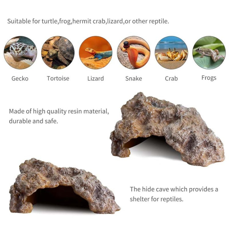 Reptile Simulation Rocks Hideaway House Turtle Sunbed — view 5