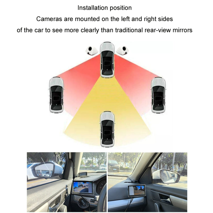 Punch-Free Car Imaging Side View Blind Spot Car Universal Night Vision Camera