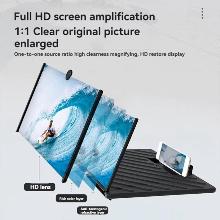 20-inch Pull-out Mobile Phone Screen Amplifier HD Desktop Viewing Mobile Phone Holder