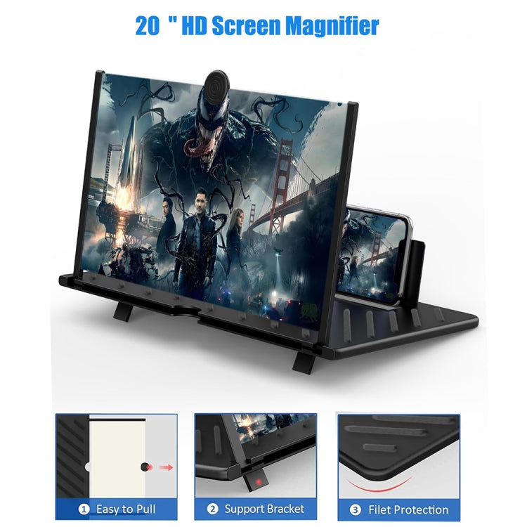 20-inch Pull-out Mobile Phone Screen Amplifier HD Desktop Viewing Mobile Phone Holder