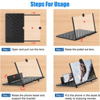 20-inch Pull-out Mobile Phone Screen Amplifier HD Desktop Viewing Mobile Phone Holder