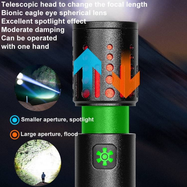 E-SMARTER XQ-S50 Mini Laser Flashlight Retractable Zoom Pen Clip LED Emergency Overhaul Flashlight — view 6