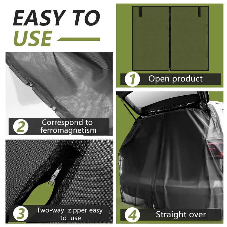 Car Rear Trunk Ventilation Shade Anti-mosquito Screen Cover