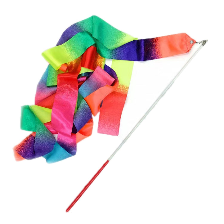 10pcs 4m Rhythmic Gymnastics Ribbons Dance Fitness Toys Sports Equipment — Purple