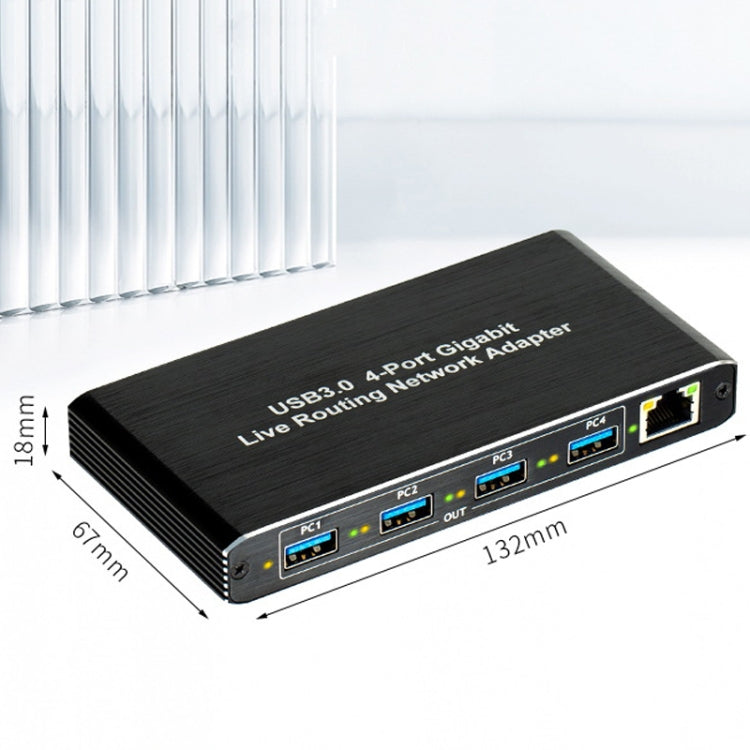 USB3.0 4-Ports Gigabit Network Adapter Plug and Play Router