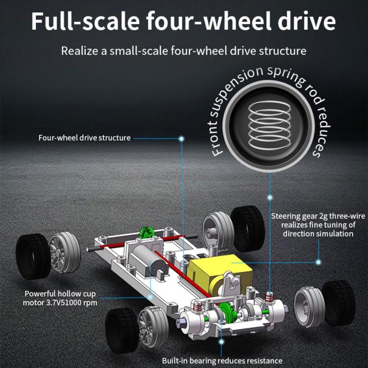 1:43 Full Scale Mini 4WD Drifting Charging Remote Control Car