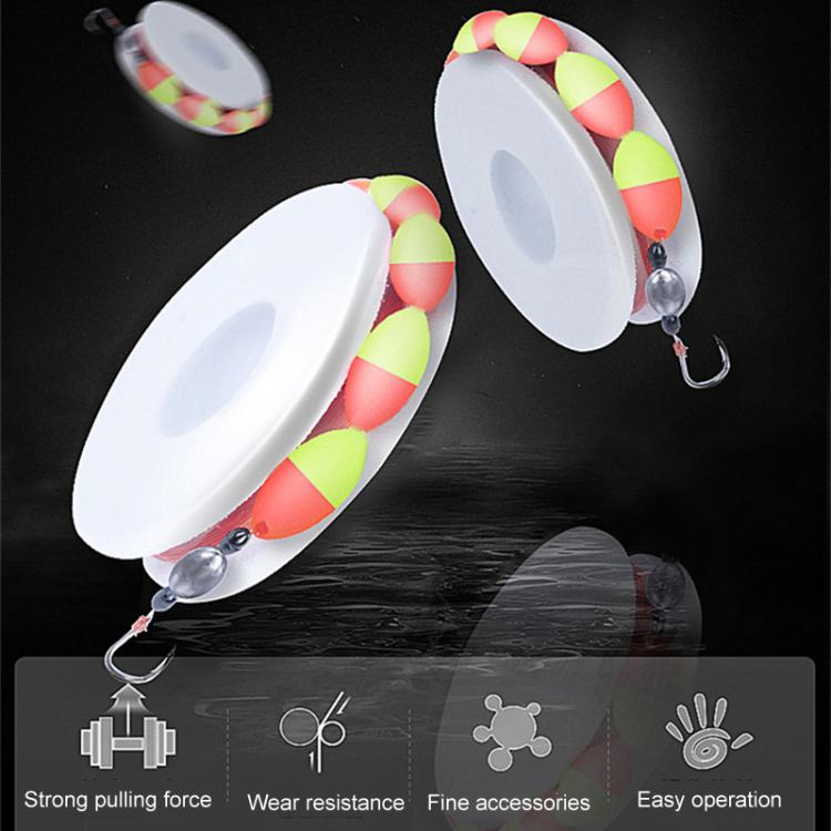 10pcs /Pack 3.6m Traditional Seven Star Fishing Float Line Set With Single Hook