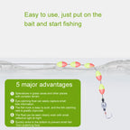 10pcs /Pack 3.6m Traditional Seven Star Fishing Float Line Set With Single Hook