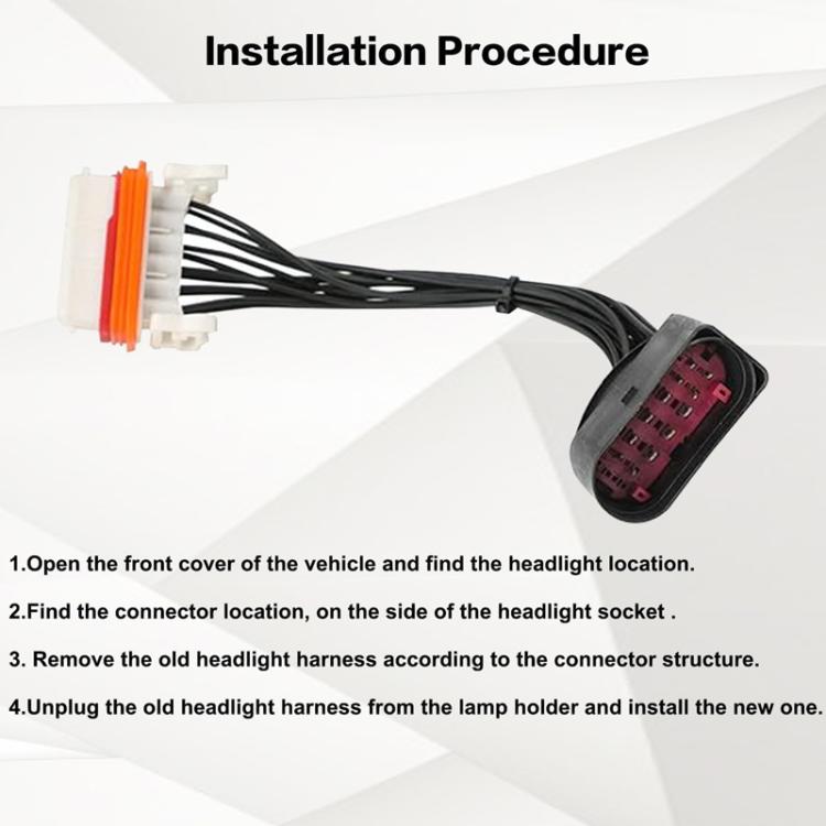 For Porsche Cayenne 2003-2006 Car Headlight Wiring Harness Plug