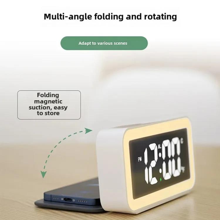 S281A LED Atmosphere Light Calendar / Temperature Display Clock With Wireless Charging Function — view 7