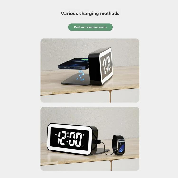 S281A LED Atmosphere Light Calendar / Temperature Display Clock With Wireless Charging Function — view 8