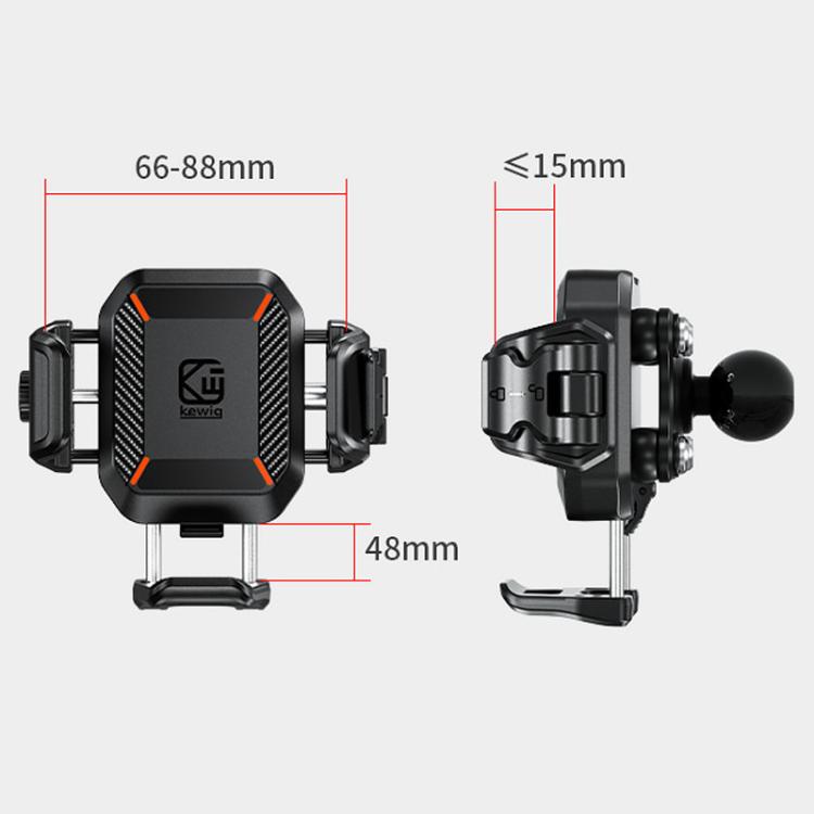 Kewig M33-C2 Outdoor Motorcycle Bike Riding Anti-Theft Shock Absorbing Cell Phone Holder