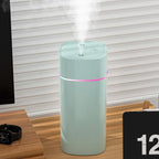 SD08 600ml Large Capacity Car Humidifier USB Dual Spray Air Aromatherapy Diffuser — Light Green