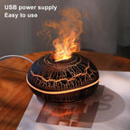 SD13 200ml Flame Crackle Aromatherapy Diffuser Seven Colors Night Light Humidifier — view 5