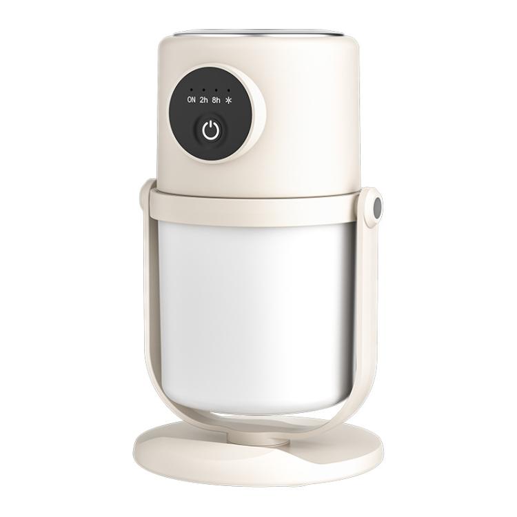 USB Intelligent Home Large Capacity Humidifier With Night Light Small Air Purifier — White+Base