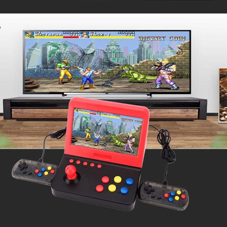 AMPOWN RETRO 7 inch Large Screen Handheld Console Rocker Game Player Open Source Retro Arcade, With Dual Grip
