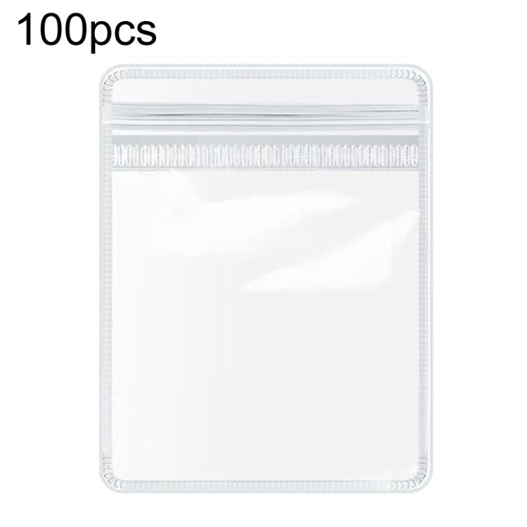 100pcs Portable PVC Jewelry Storage Bags Transparent Antioxidant Dustproof Earring Necklace Bracelet Seal Bags — 7x10cm