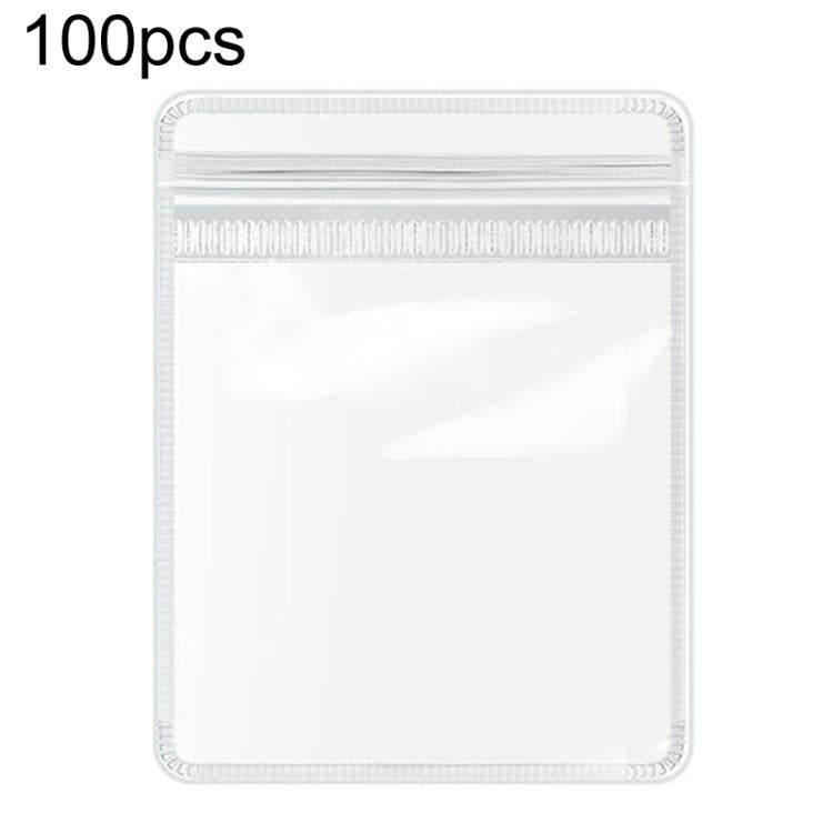 100pcs Portable PVC Jewelry Storage Bags Transparent Antioxidant Dustproof Earring Necklace Bracelet Seal Bags — 8x12cm