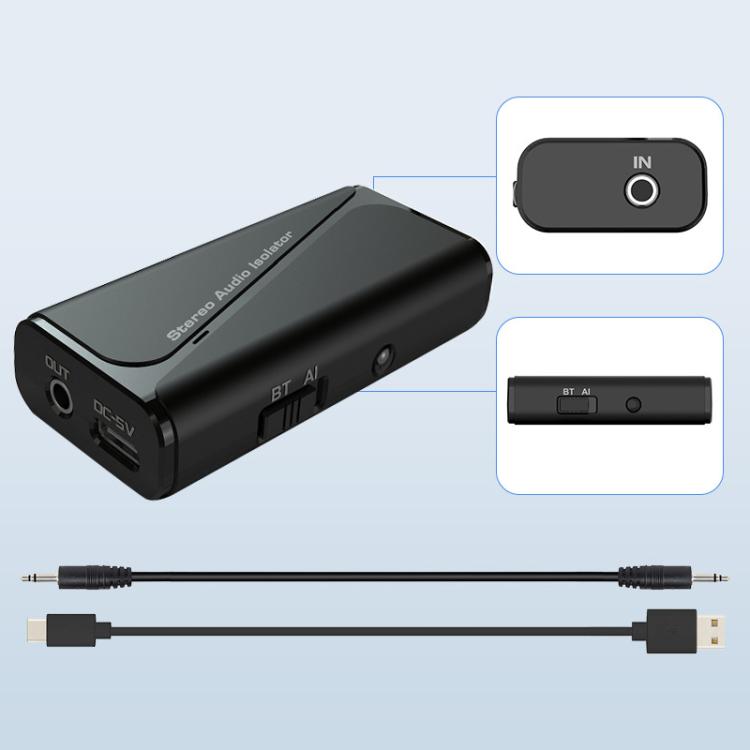 Bluetooth 5.4 Audio Common Ground Isolator Receiver Anti-interference Noise Reducer — M29