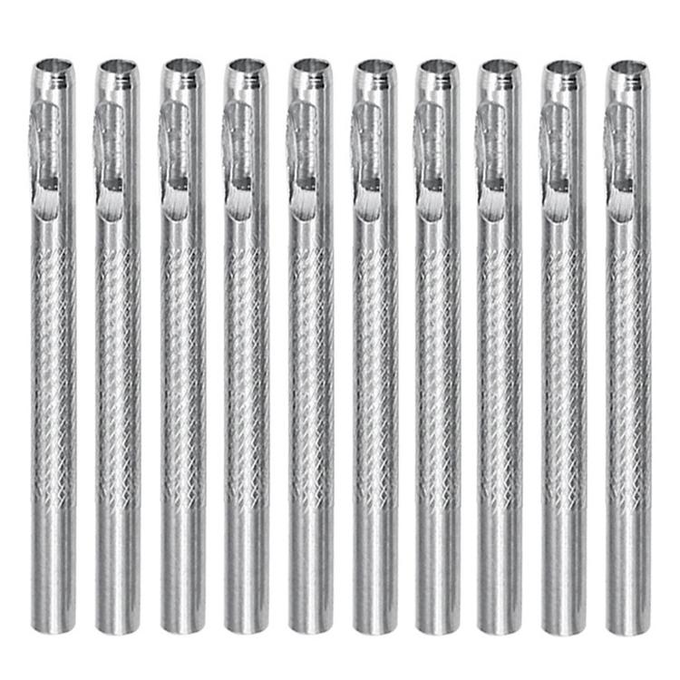 10pcs Belt Punching Round Punch Leather Hollow Punch High Hardness Punching Tool — 3.5mm