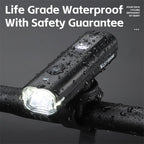 WEST BIKING Bicycle Waterproof TYPE-C Rechargeable High-Brightness Headlight — view 5