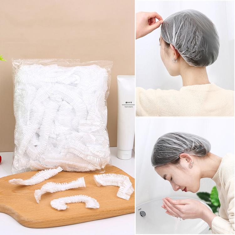 Disposable Shower Caps Waterproof Clear Hair Cap 23.5cm, 150pcs /Pack