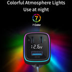 Powerful Output Colorful Ambient Lights Car Quick Charger — view 5