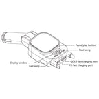 Dual Retractable Cable Car Charger Automobile Bluetooth MP3 Player — view 4