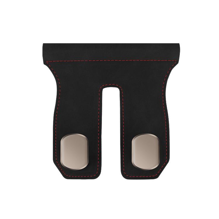 Car Fur Leather Passenger Front Organizer Hooks — Single Hook Brown