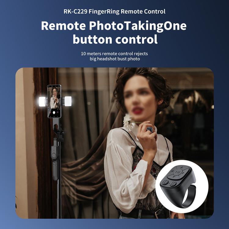 RK-C229 Multifunctional Lazy Mobile Phone Wireless Ring Bluetooth Remote Control