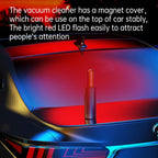 Car Mini Portable Powerful Suction LED Flashing Warning Light Outdoor Lighting Vacuum Cleaner — view 12