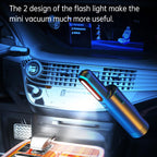 Car Mini Portable Powerful Suction LED Flashing Warning Light Outdoor Lighting Vacuum Cleaner — view 13