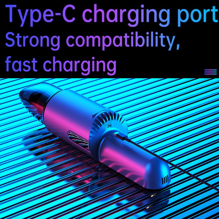 Car Mini Portable Powerful Suction LED Flashing Warning Light Outdoor Lighting Vacuum Cleaner — view 14
