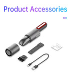 Car Mini Portable Powerful Suction LED Flashing Warning Light Outdoor Lighting Vacuum Cleaner — view 15