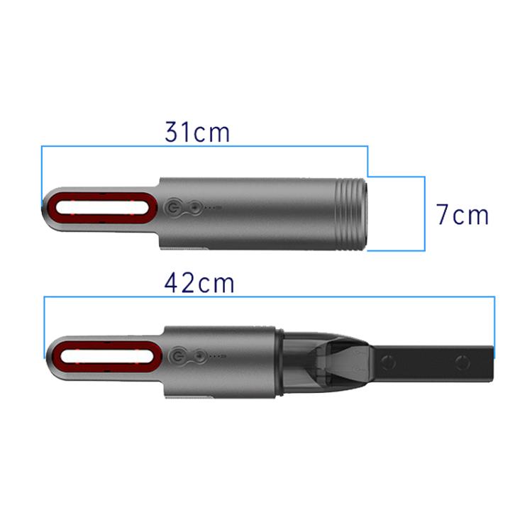 Car Mini Portable Powerful Suction LED Flashing Warning Light Outdoor Lighting Vacuum Cleaner — view 3